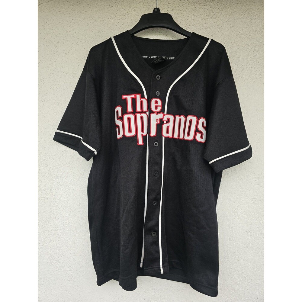 Vintage The Sopranos Tony #1 Black Baseball Jersey Size L HBO Exclusive